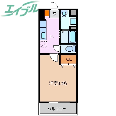 ブルースカイマンションXの間取り