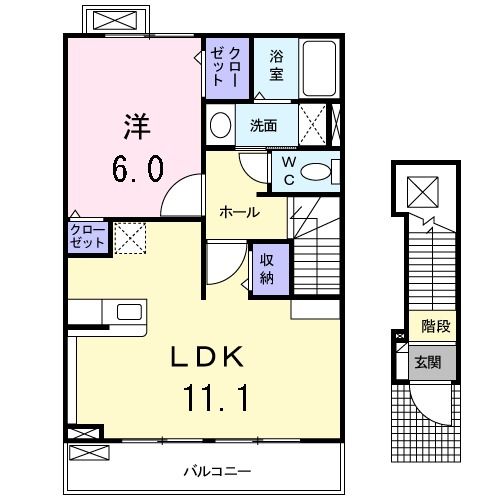 【ユニゾン大平Ｄの間取り】