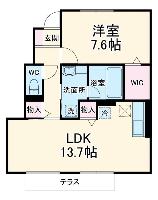 瀬戸市矢形町のアパートの間取り