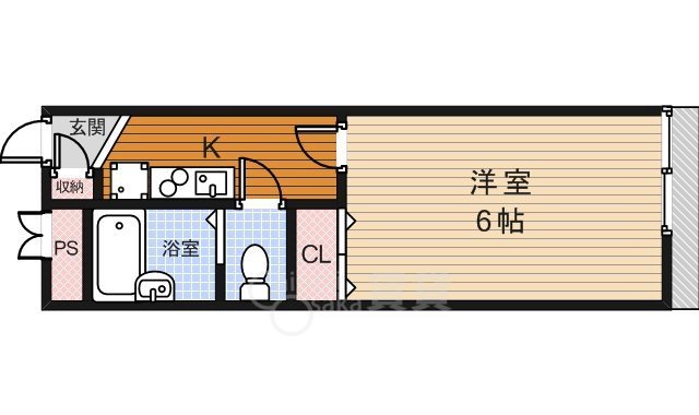 茨木市南春日丘のアパートの間取り