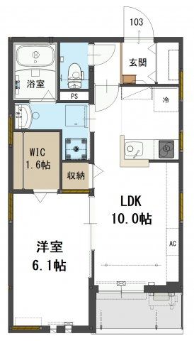 所沢市小手指町のアパートの間取り