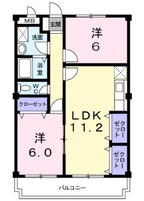 ロイヤルパレス桜井の間取り