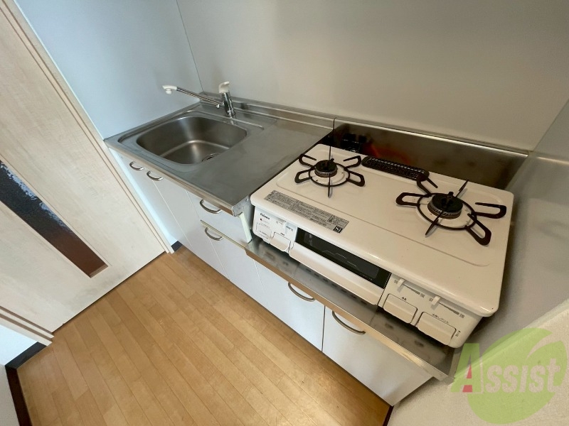 キッチン　清潔感がありお洒落なキッチンになっていました！