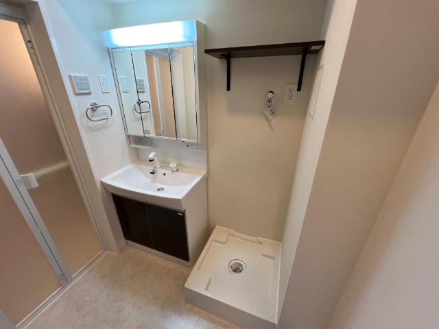 洗面設備　建具色・床材が異なります（イメージ）