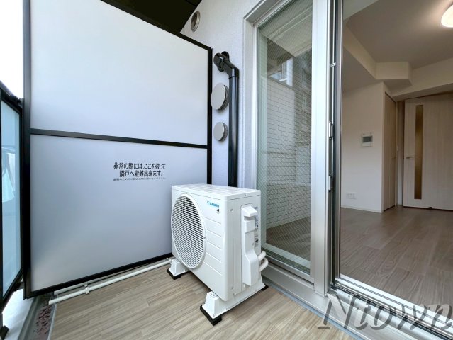 バルコニー　外からの目が気にならないバルコニーで洗濯物が干せます