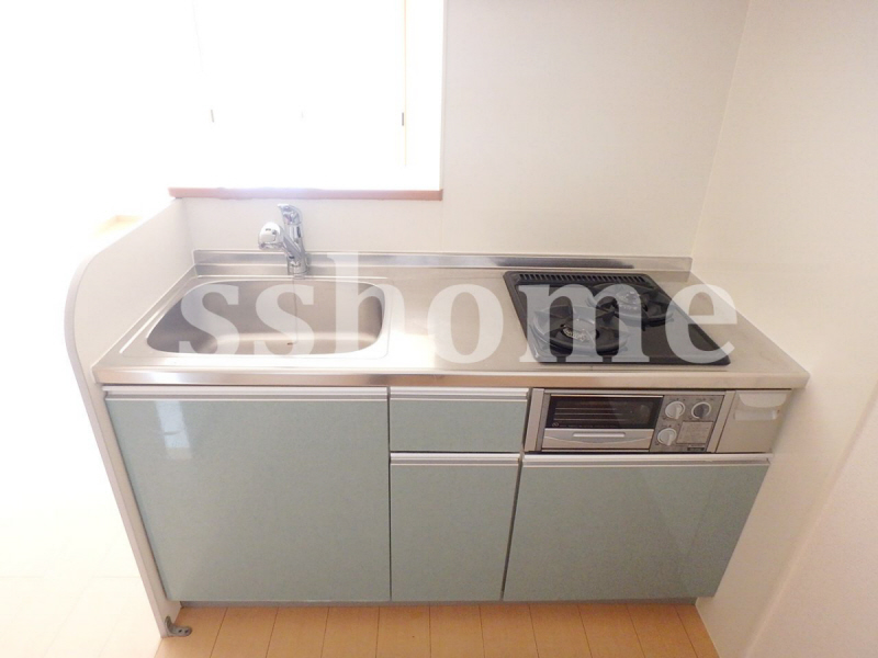 キッチン　コンロ２口付きです♪