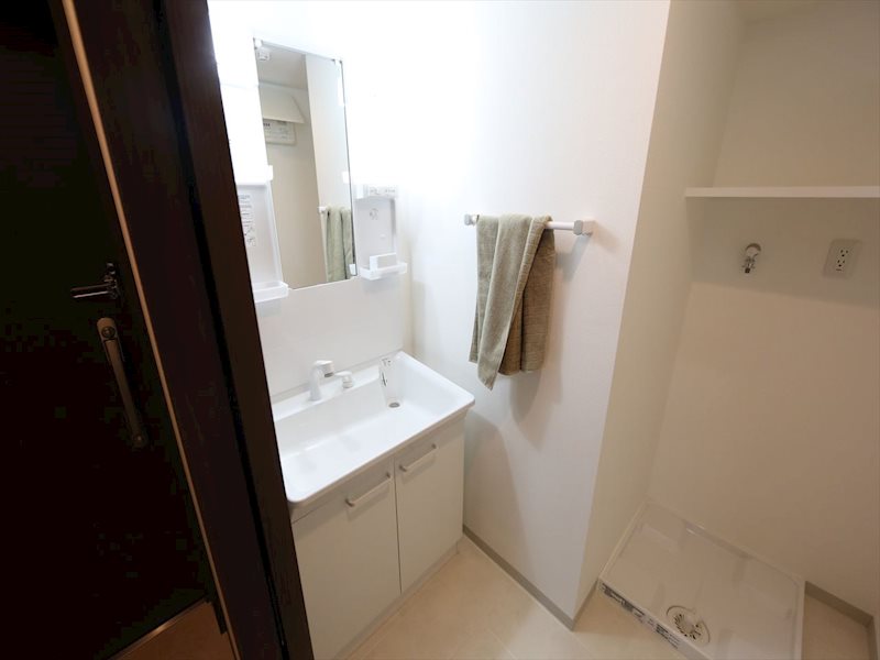 洗面設備　脱衣所　シャンプードレッサー　室内洗濯機置き場