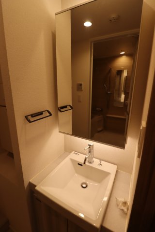 洗面設備　脱衣スペースもあります