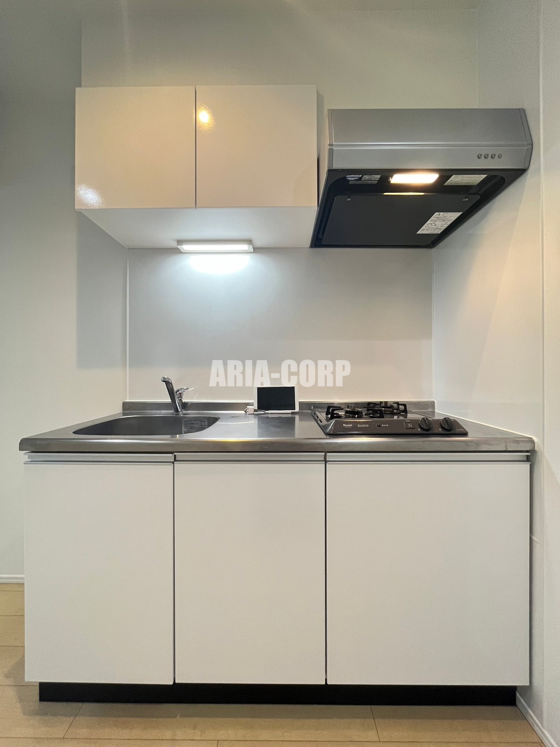 キッチン　2口コンロ、システムキッチン搭載♪