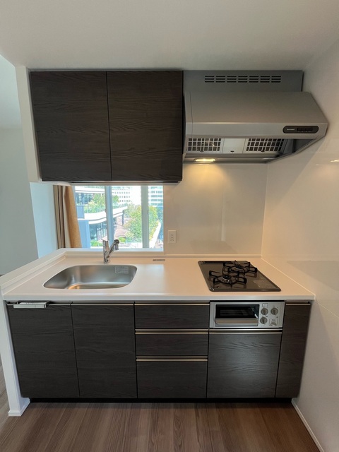 キッチン　浄水器・２口ガスコンログリル付・ディスポ