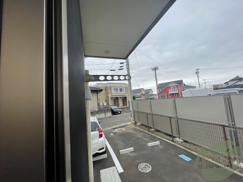 バルコニー　お部屋からの眺めはこんな感じになってます。