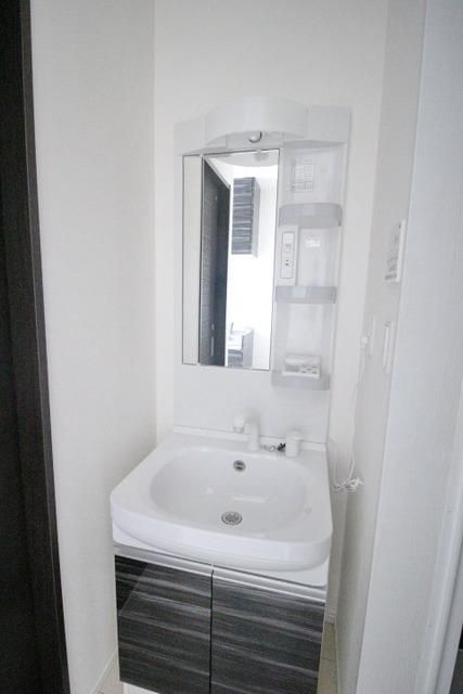 洗面設備　もちろん独立洗面台。シャンプードレッサー付