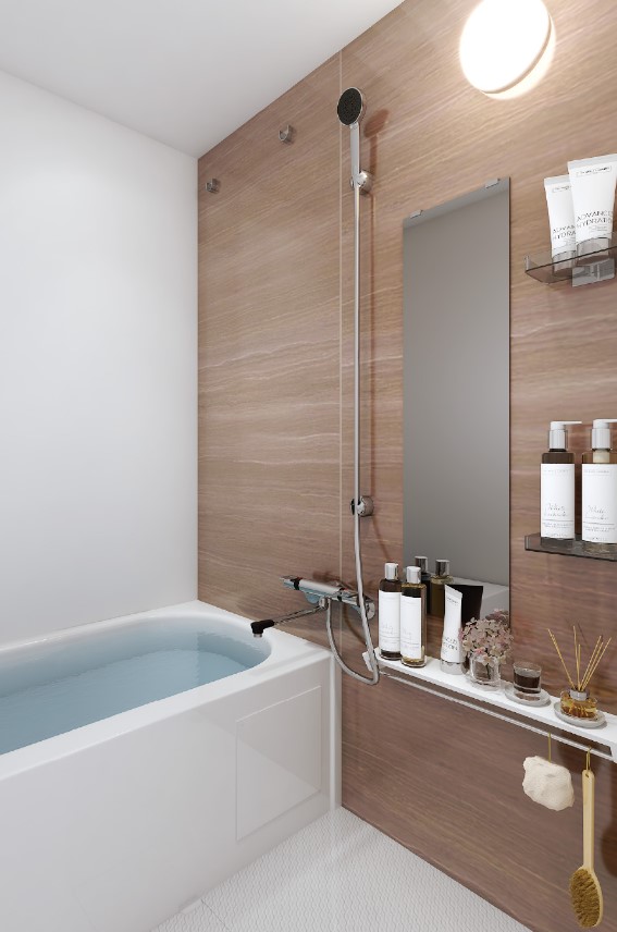 バス・シャワールーム　雨の日でも安心の浴室乾燥機付きです♪※モデルルーム