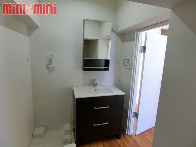 洗面設備　シックな洗面台です。