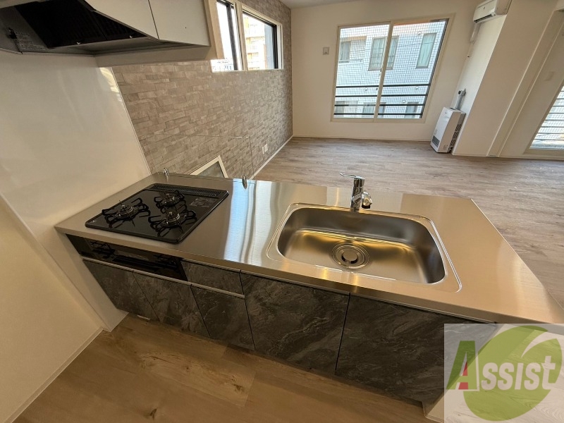 キッチン　システムキッチンなので、すぐお料理に使えます！