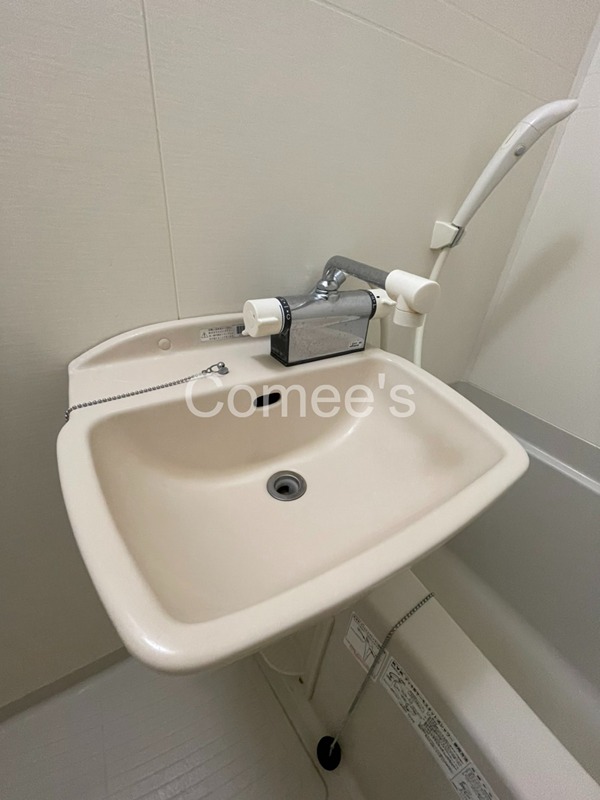 洗面設備　洗面台はバスルームに設置されています