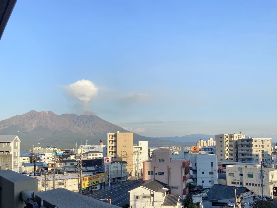 眺望　鹿児島のシンボル桜島☆東南向きバルコニー
