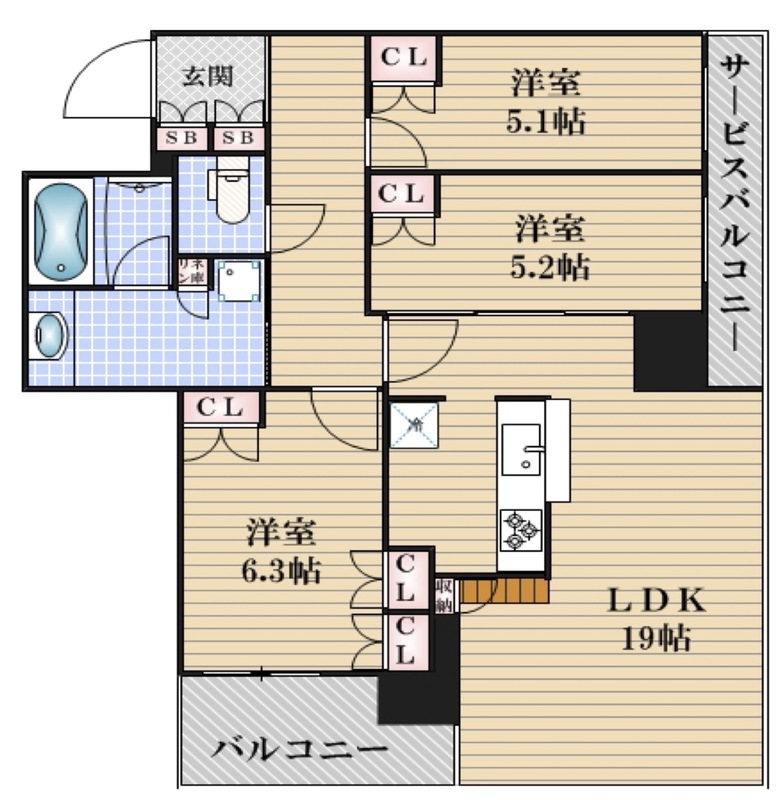 グランドメゾン新梅田タワーの間取り写真