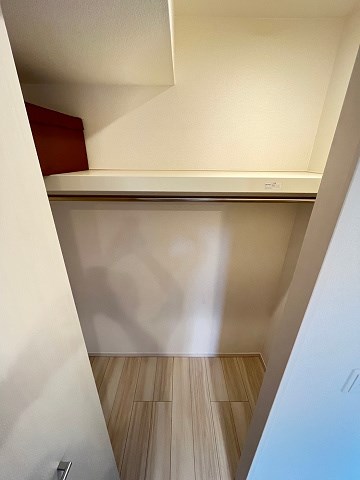収納　大容量のウォークインクローゼット完備。