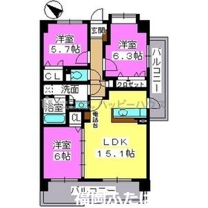 サンライト キャッスルの間取り写真