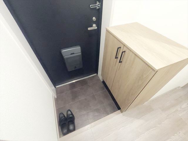 玄関　あると嬉しいシューズBOX付き、綺麗な玄関