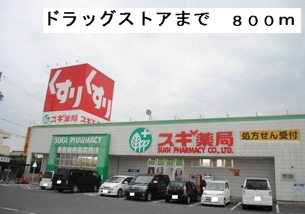 ドラックストア　スギ薬局（ドラッグストア）まで800m
