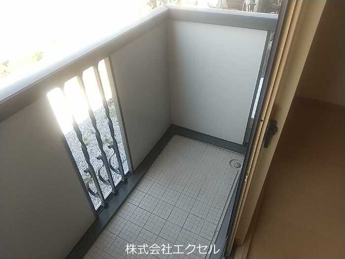バルコニー　ベランダ南西向き。