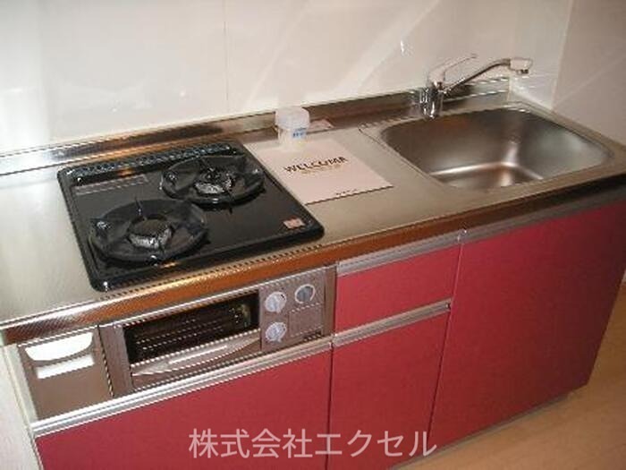キッチン　2口ガスコンログリル付