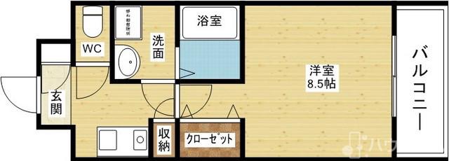 地下鉄御堂筋線 西中島南方駅 徒歩5分 10階建 築20年の間取り写真