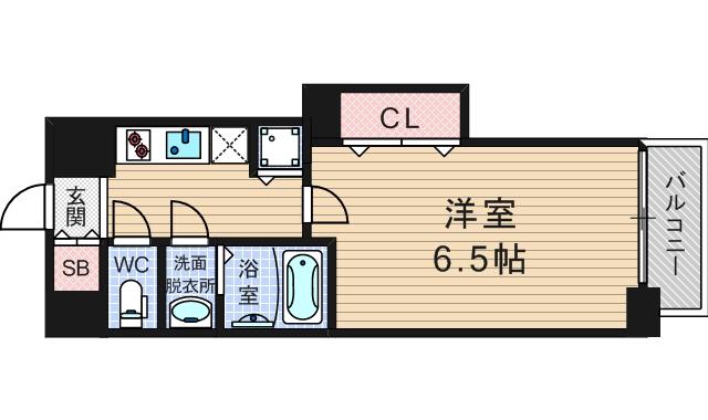 レオンコンフォート難波ミラージュの間取り写真