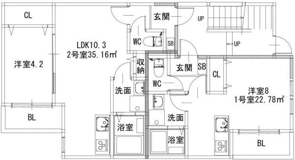 地下鉄箱崎線 箱崎宮前駅 徒歩3分 3階建 新築の間取り写真