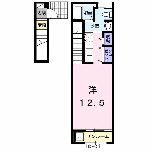 ＪＲ両毛線 前橋大島駅 徒歩28分 2階建 築13年の間取り写真