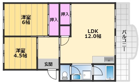 マンショントレビの間取り写真