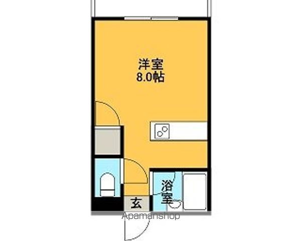 鹿児島市電谷山線 谷山駅 徒歩4分 5階建 築37年の間取り写真