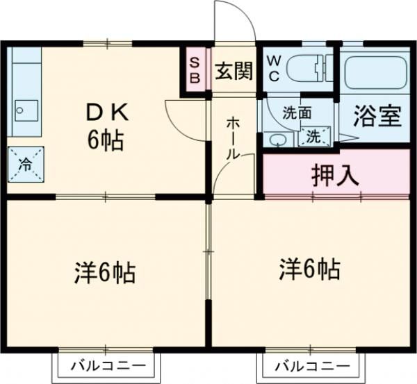 京王線 調布駅 バス乗車時間：11分 最寄りバス停で下車 徒歩2分 2階建 築36年の間取り写真