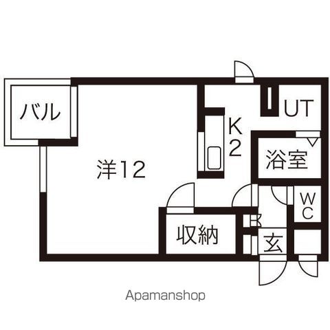 地下鉄東西線 発寒南駅 徒歩8分 4階建 築24年の間取り写真