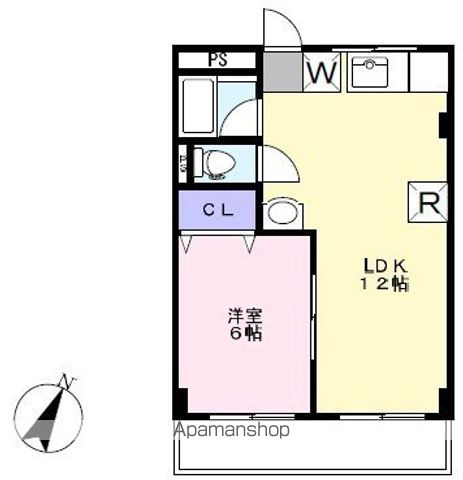 東急東横線 大倉山駅 徒歩9分 3階建 築48年の間取り写真