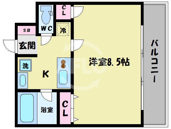 クレイドル四天王寺の間取り写真