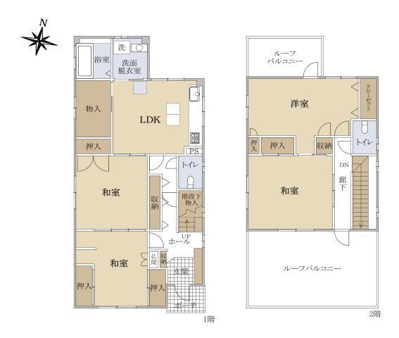 平塚市八千代町戸建の間取り写真