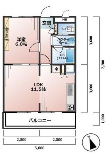 ＪＲ中央線 立川駅 徒歩13分 4階建 築39年の間取り写真
