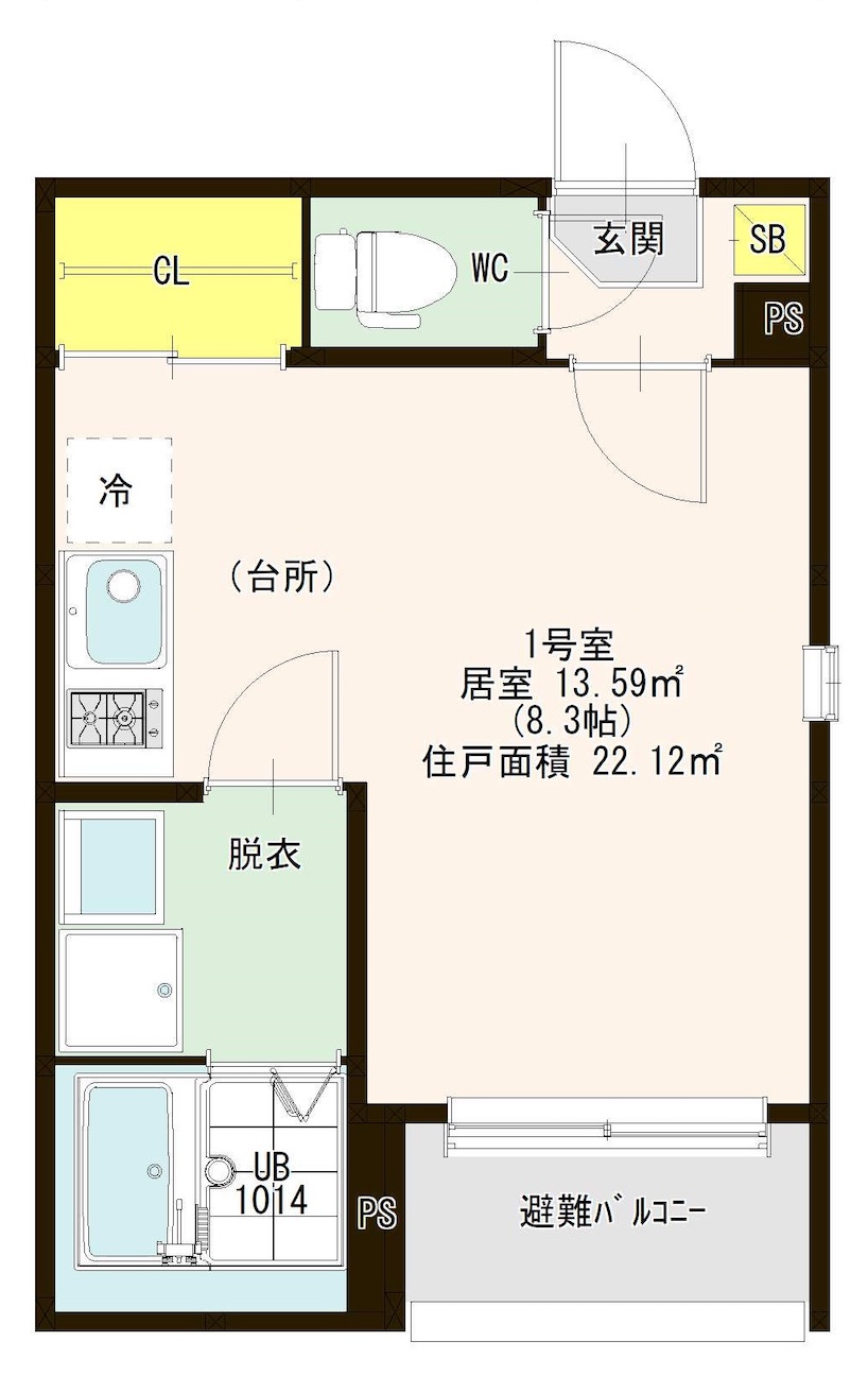 阪急京都線 相川駅 徒歩2分 3階建 築4年の間取り写真