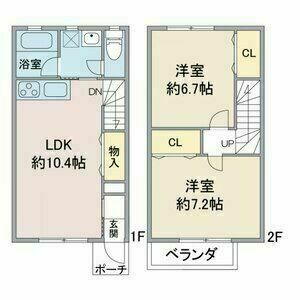 地下鉄桜通線 鶴里駅 徒歩15分 2階建 築22年の間取り写真