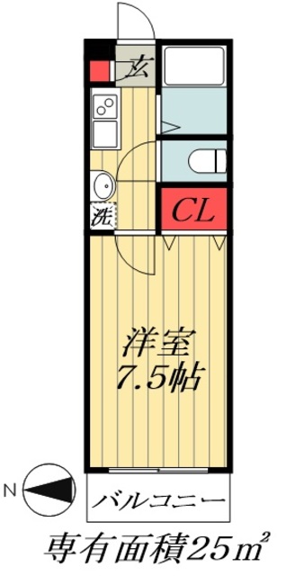 ＪＲ総武線 船橋駅 徒歩19分 3階建 築25年の間取り写真