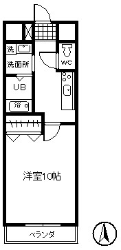 高松市昭和町のマンションの間取り