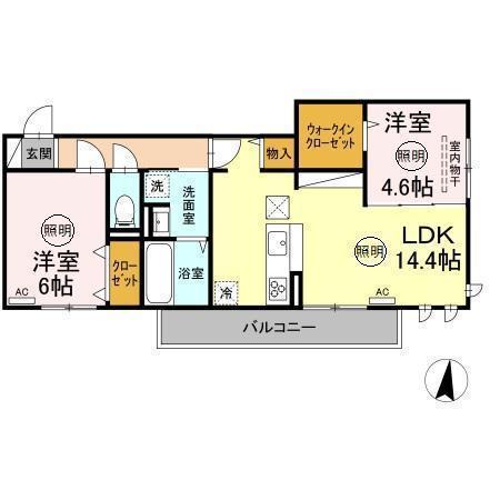 Ｄ－Ｒｅｓｅｎａ　江平中町の間取り
