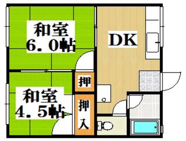 コーポ上屋敷の間取り