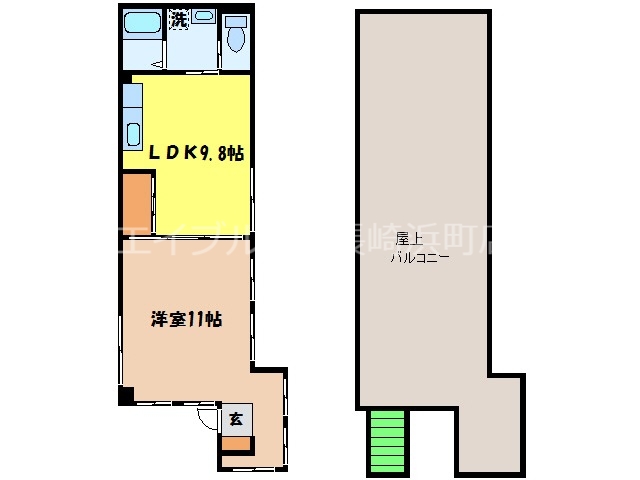 長崎市鍛冶屋町のマンションの間取り