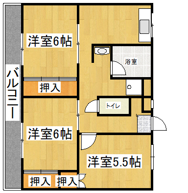 ビレッジハウス宗像2の間取り