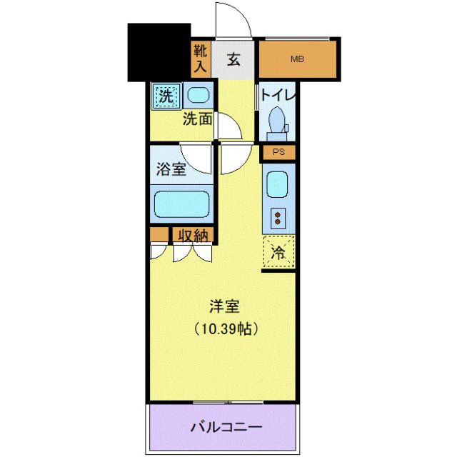 仙台市青葉区片平のマンションの間取り