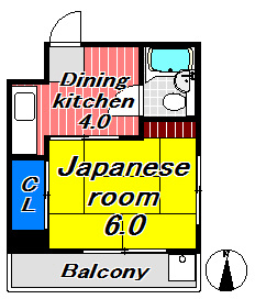 渋谷区代々木のマンションの間取り